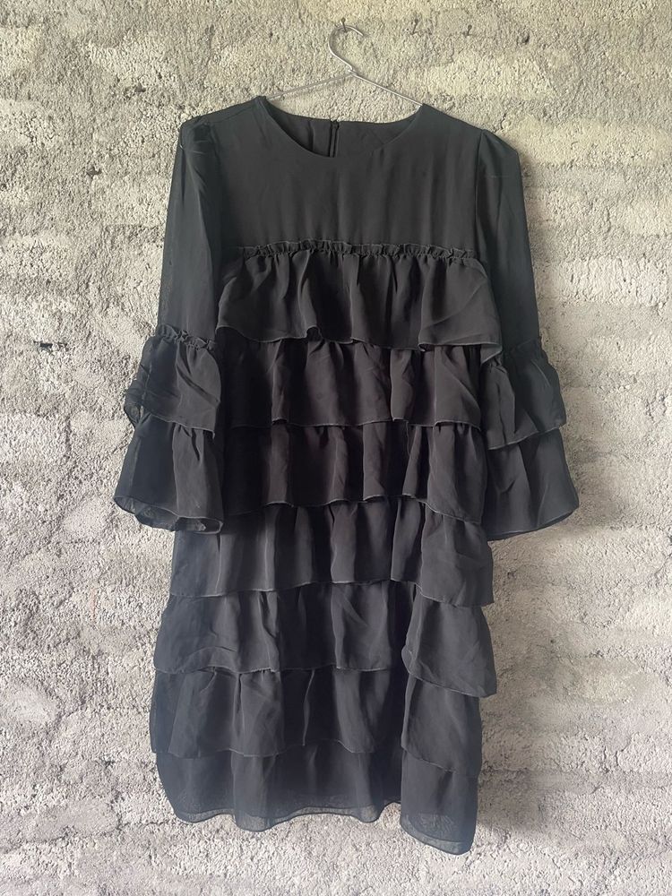 Black Ruffle Dress