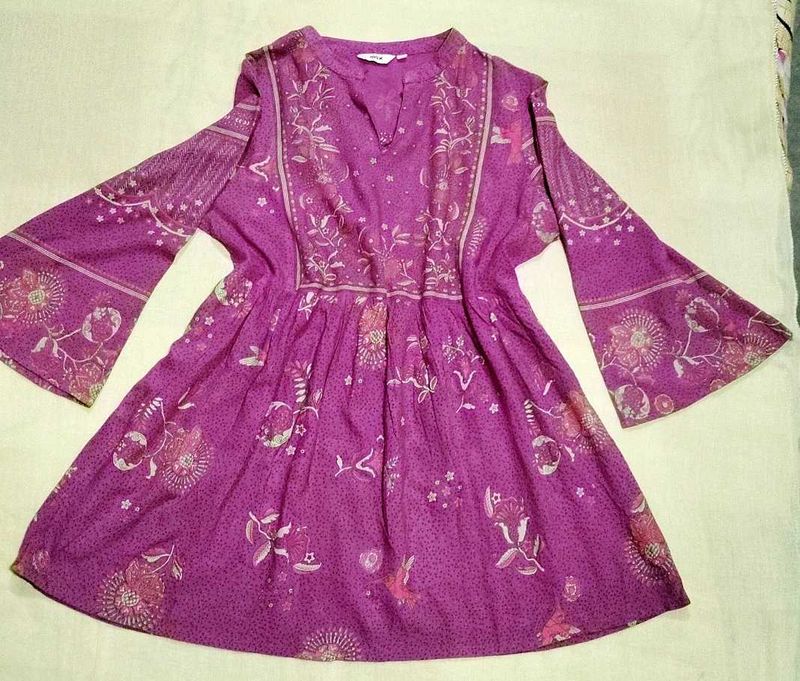 Boho Floral Print Bell Sleeve Mini Dress