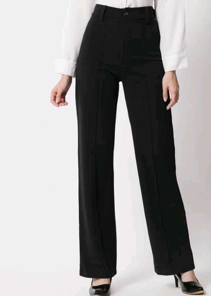 Vintage Inspired Black Wide Leg Trousers