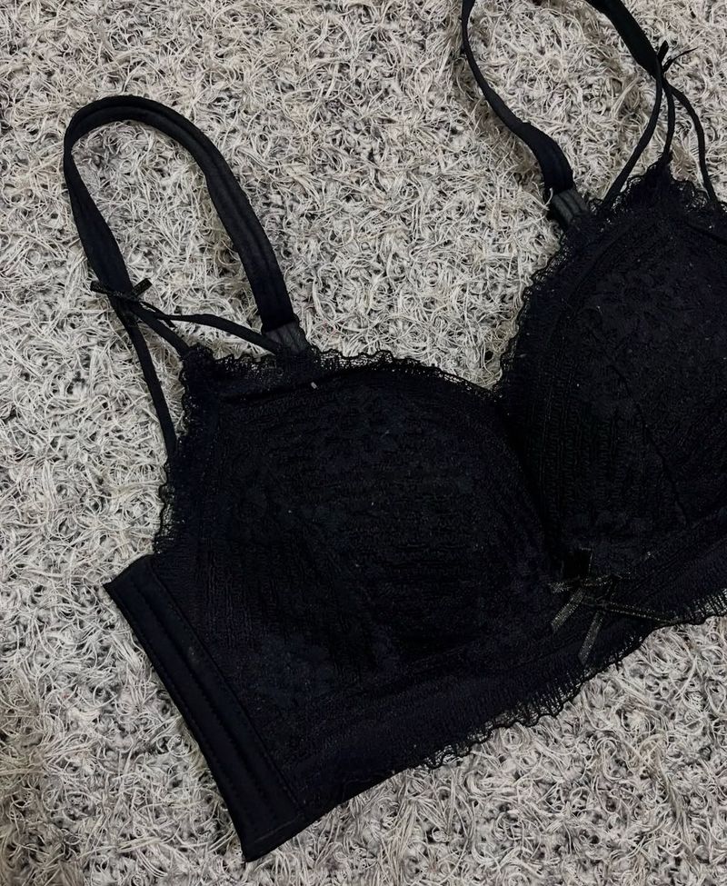 Black Lace Bra