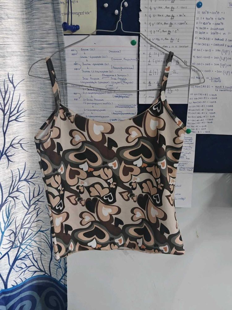 Heart Print Cami Top