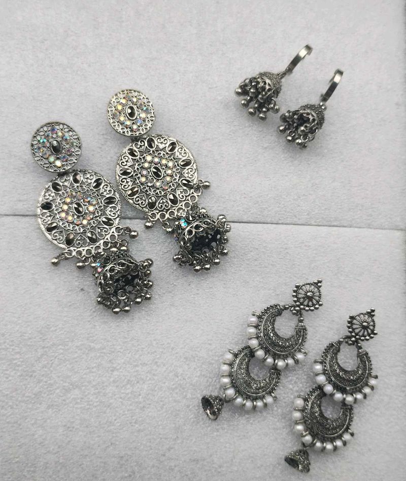 Jhumka Earrings Combo Of 3