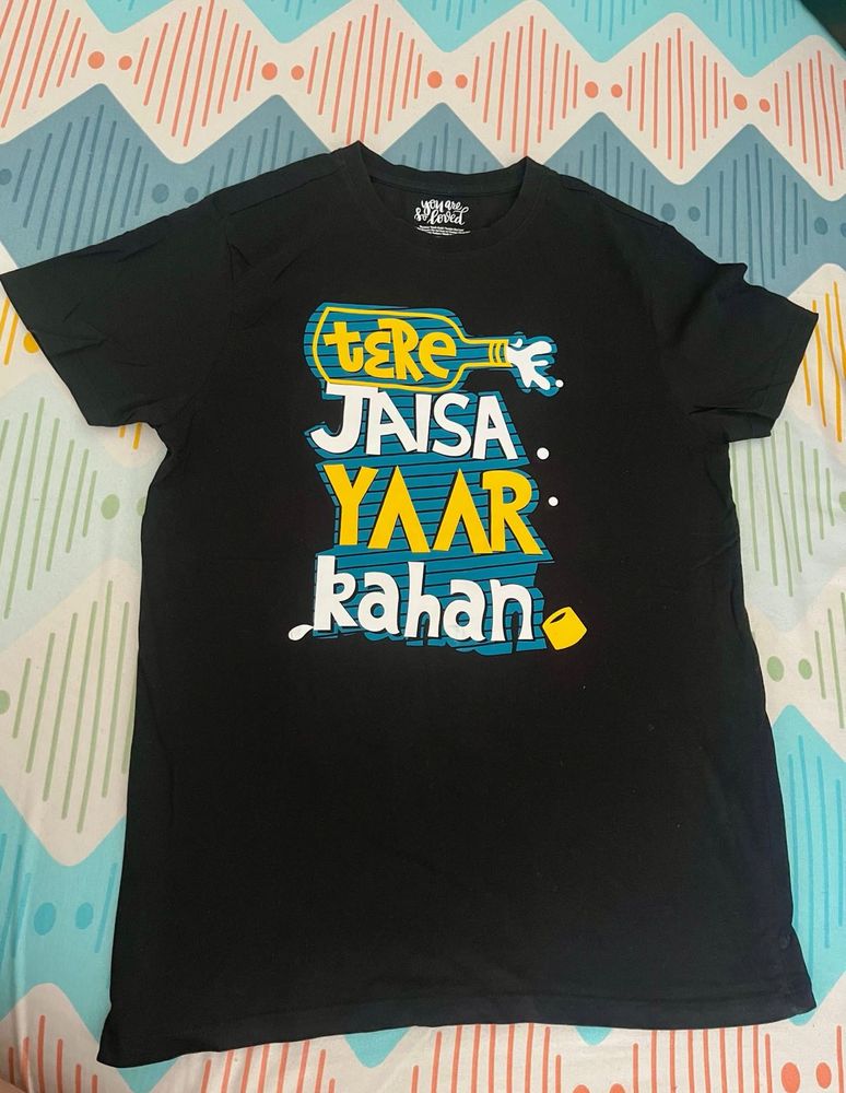 Printed Black T-shirt