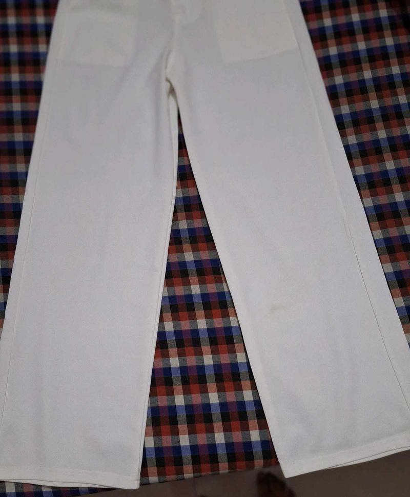 Wide Leg White Pants