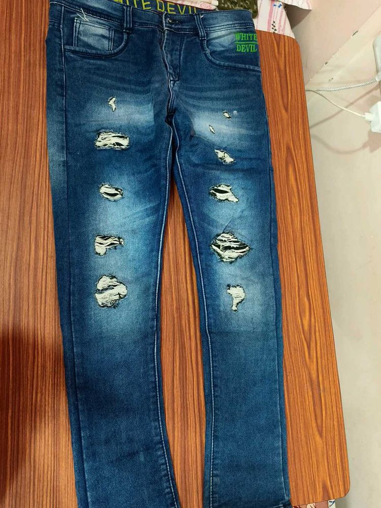 White Devil Ripped Jeans