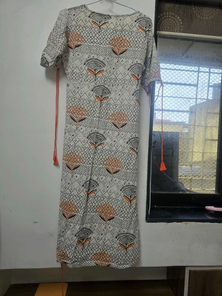 Patterned Midi Dress