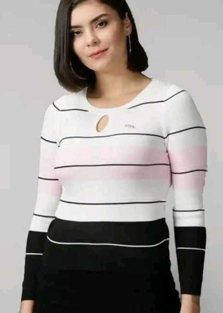 CRAMPLE fashion knitted Top long sleeves Trendy 💕