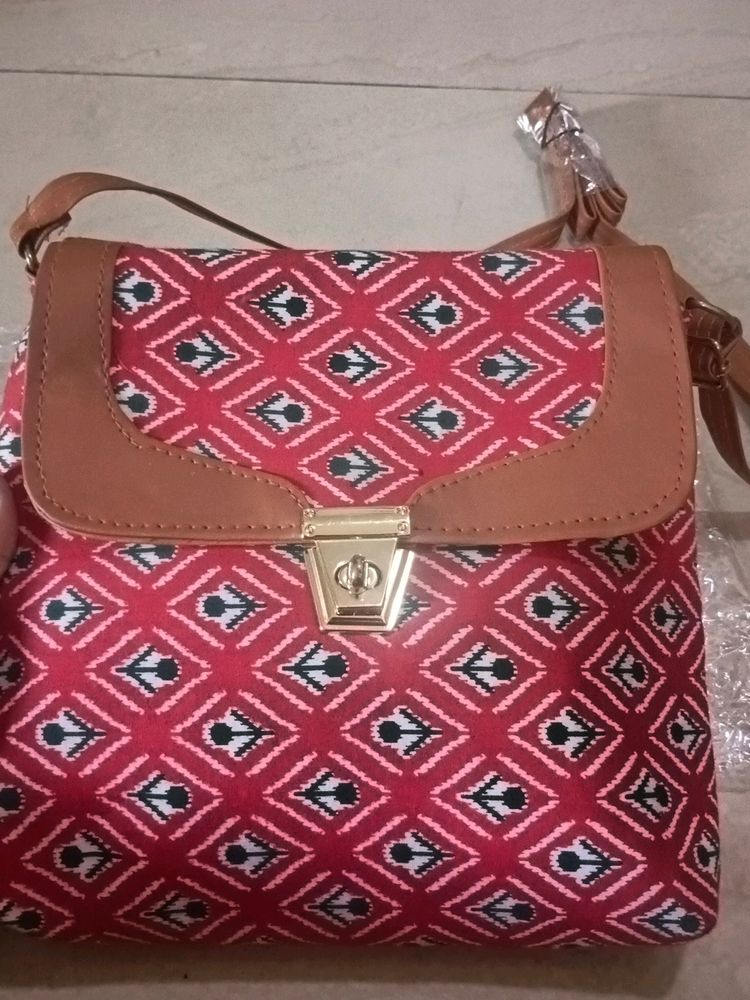 A Cloth Fabric Sling Bag