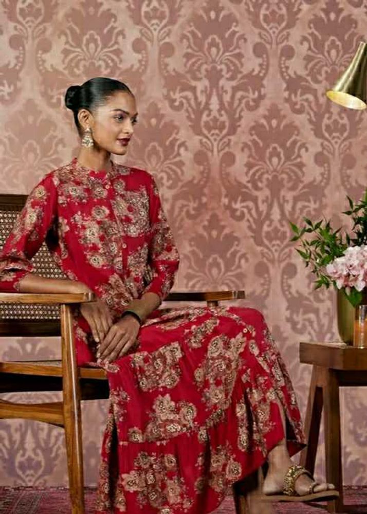 FASHOR Women&#39;s Floral Cotton A-line Midi Dress 👗