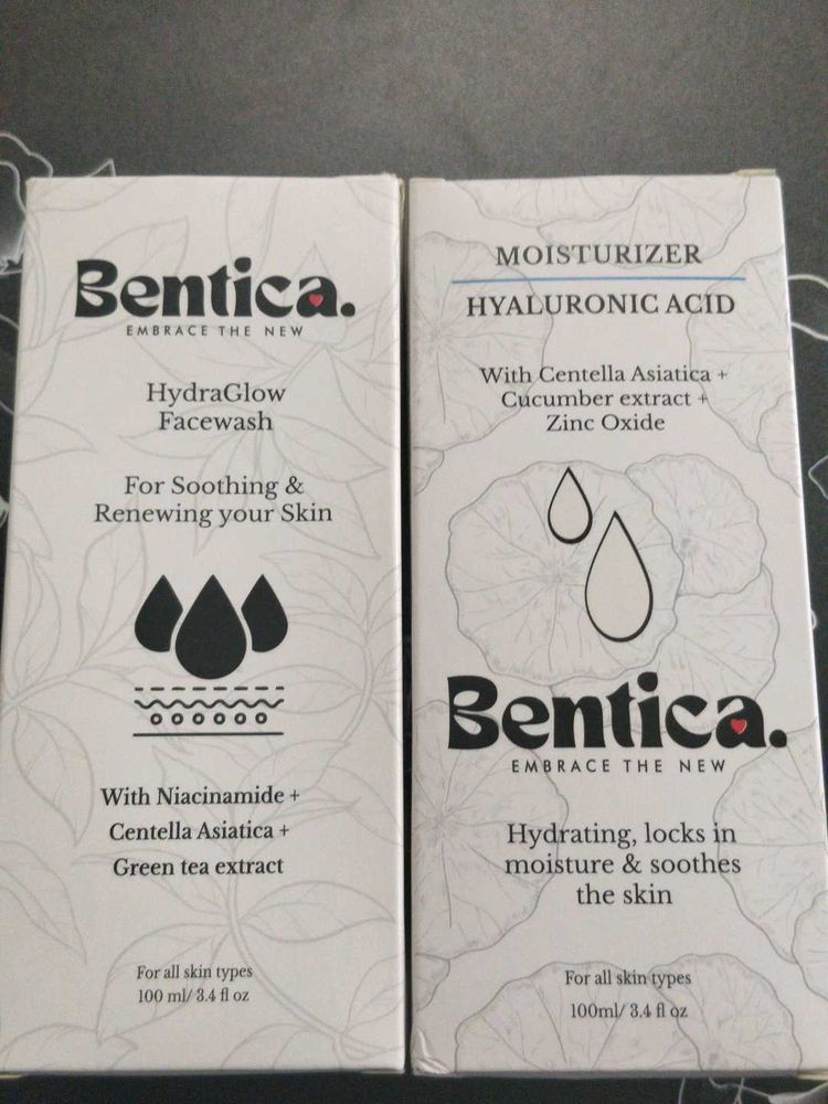 Bentica Skincare Facewash + Moisturizer