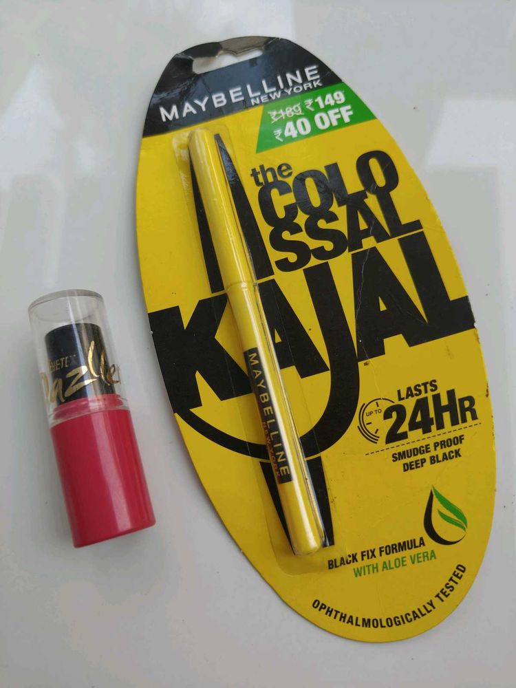 Maybelline Colossal Kajal &amp; Lipstick