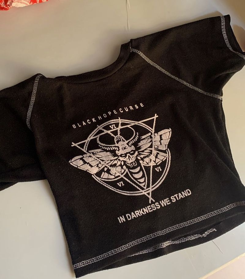 Black Y2k Styled Top