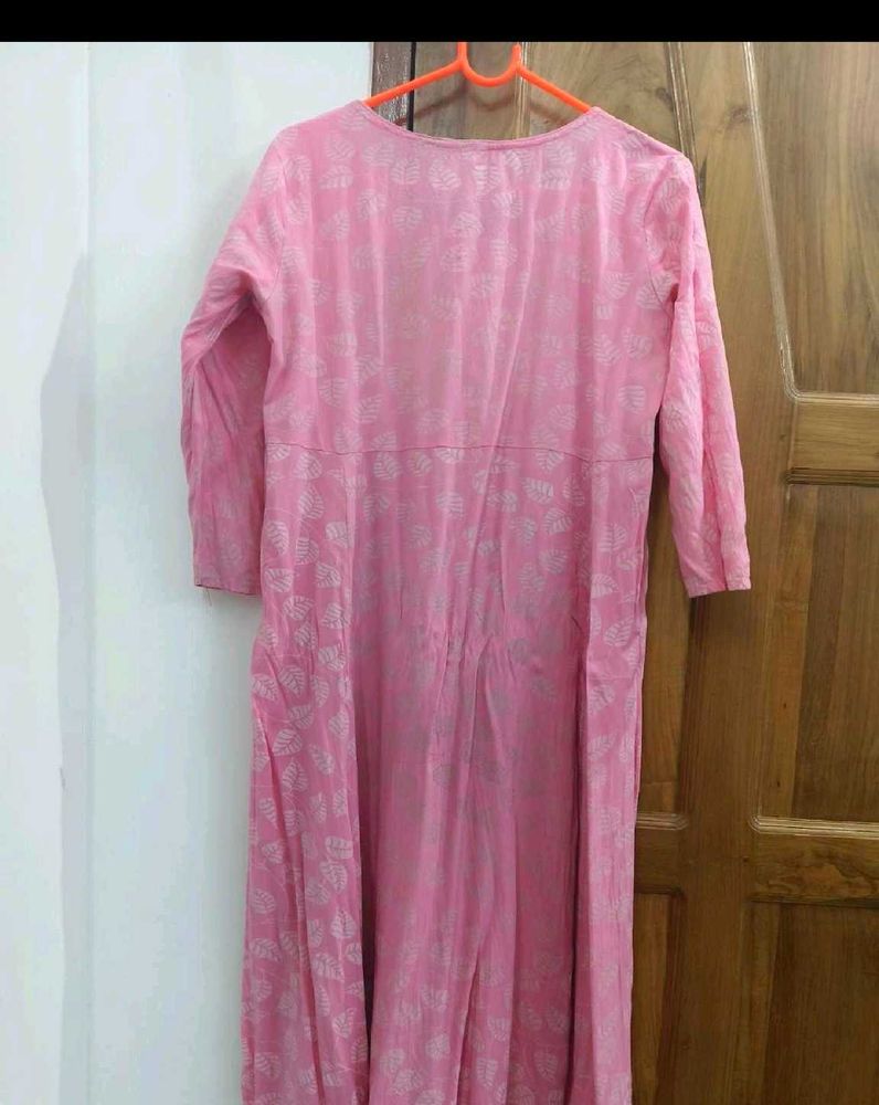 Pink Kurti With Beautiful Print