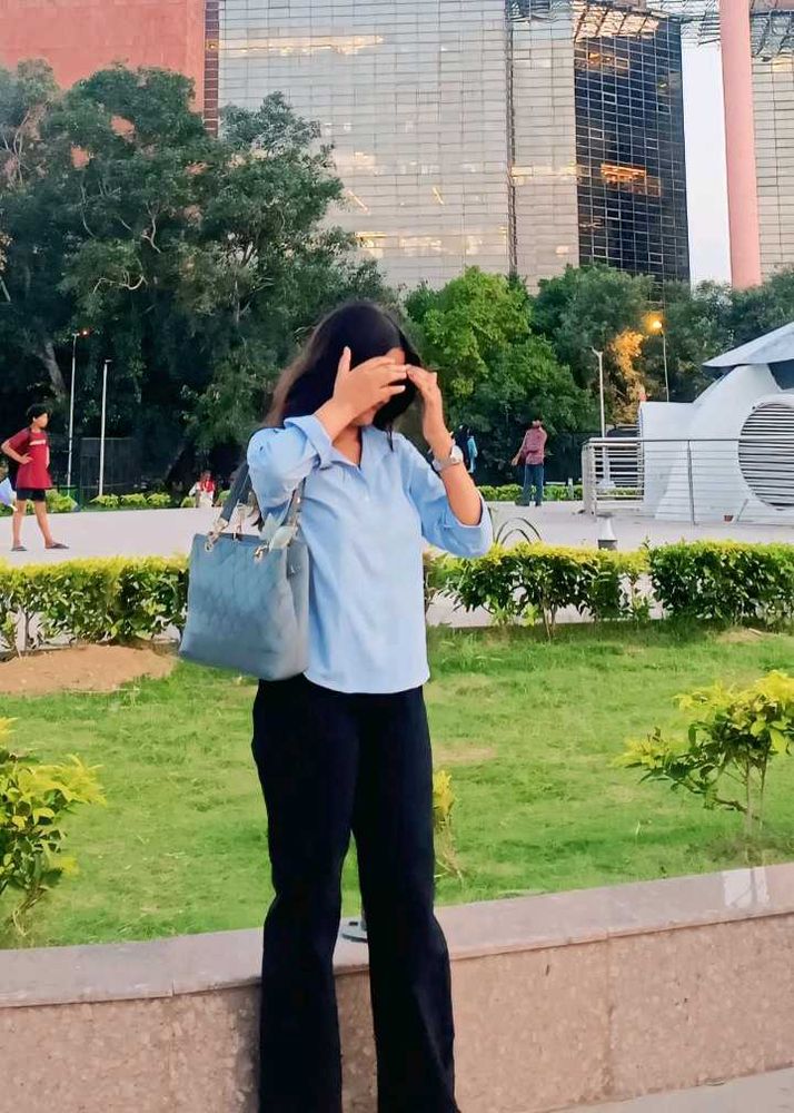 Stylish Blue Button-Down Shirt