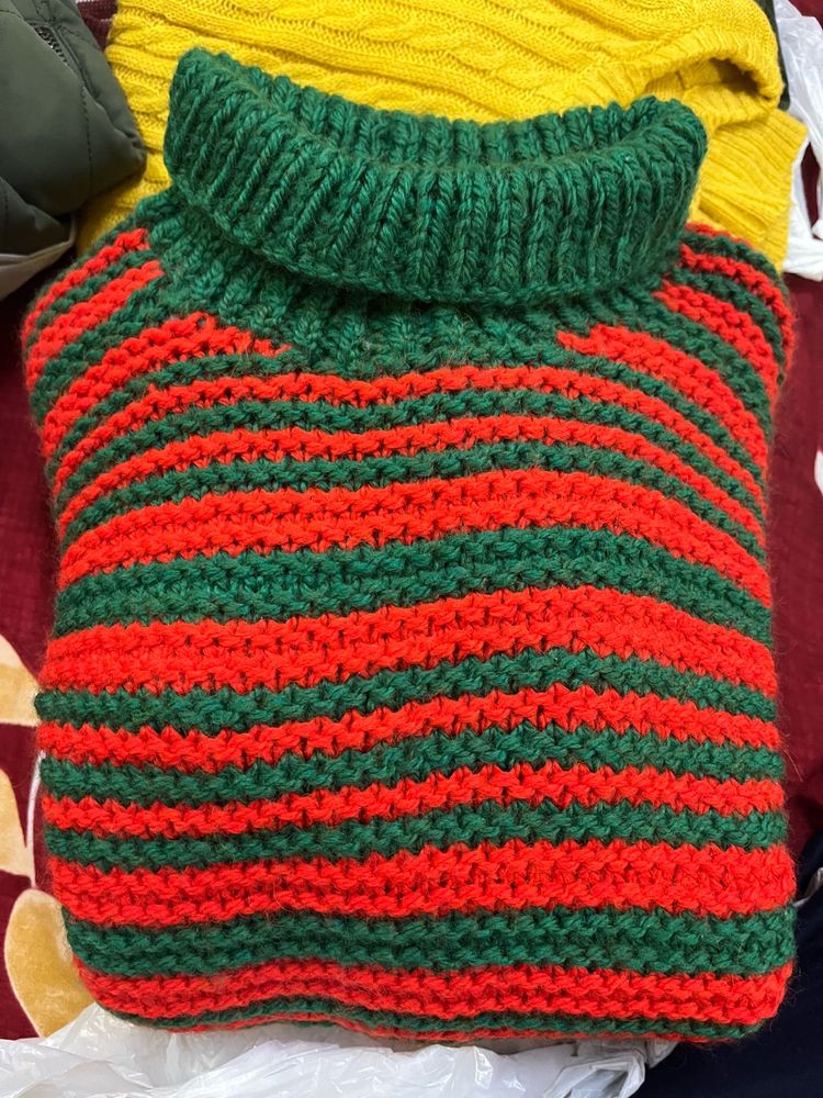 Striped Turtleneck Sweater