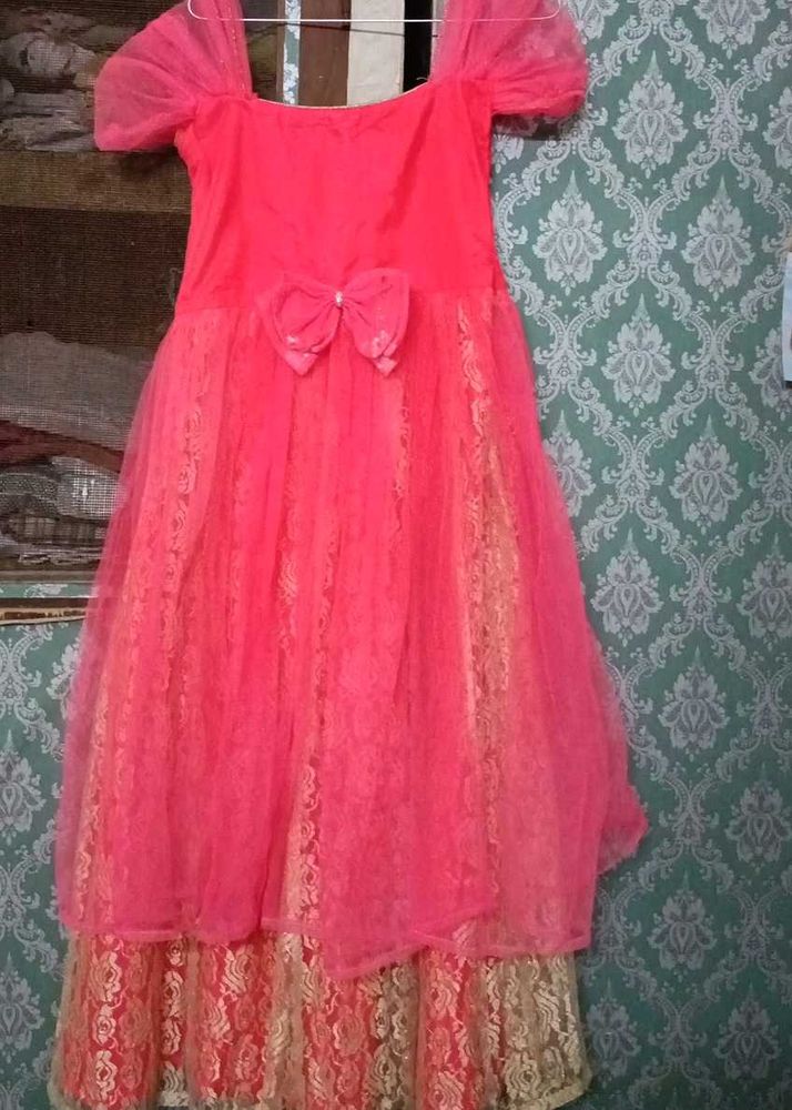 Girls' Party Dress with Bow Detail