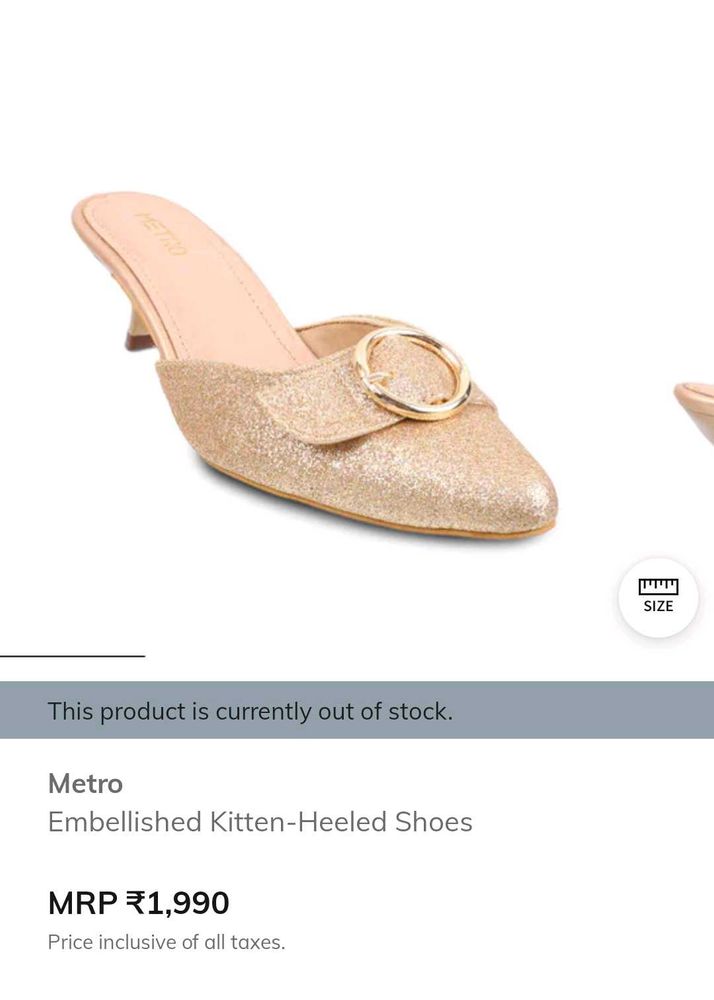 Metro Golden Kitten Heels