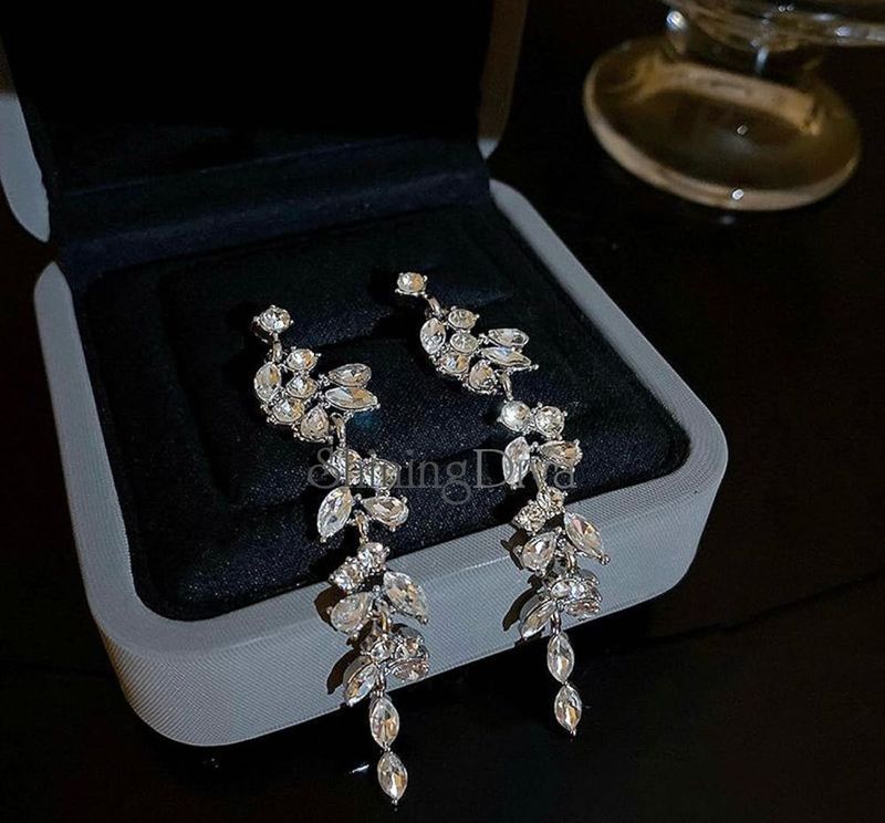 Elegant Crystal Vine Earrings