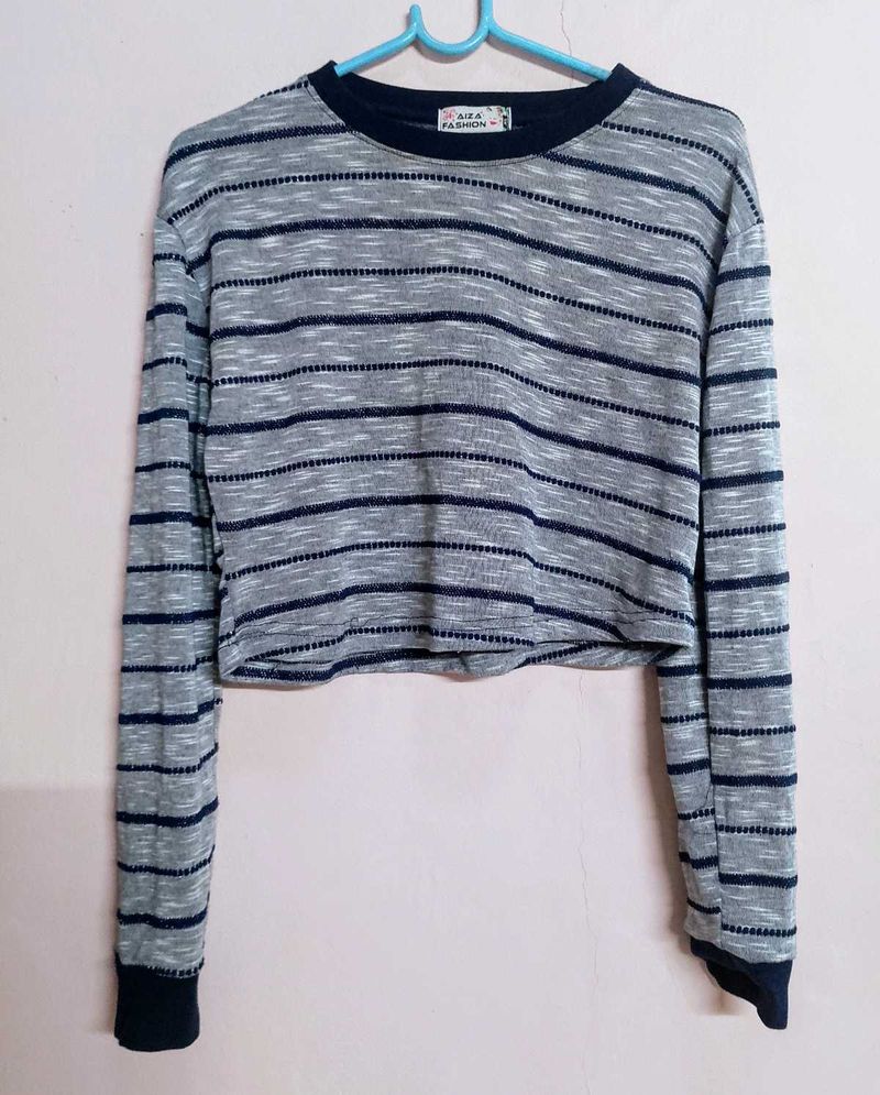 Strip Long Sleeves Top