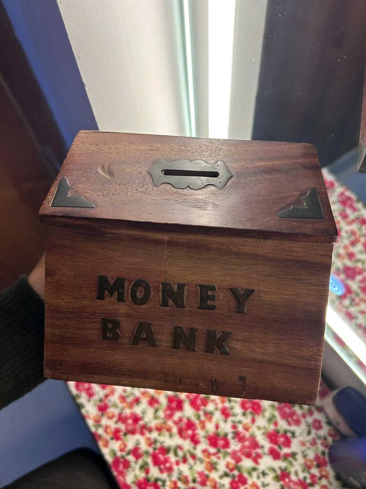 Eye-Catching Wooden Money Bank