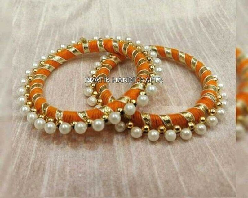 Beaded Silk Bangles