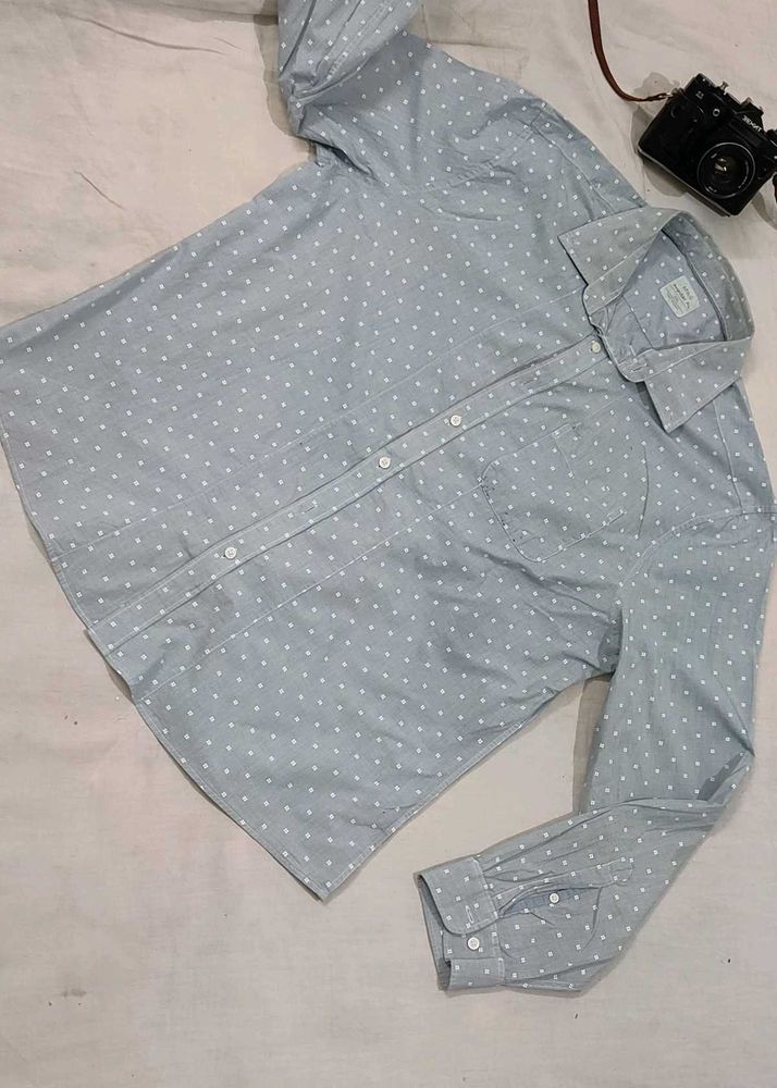 M&amp;S Linen Full Sleeves Shirt