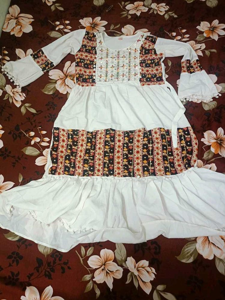 Beautiful mirror work festive dress