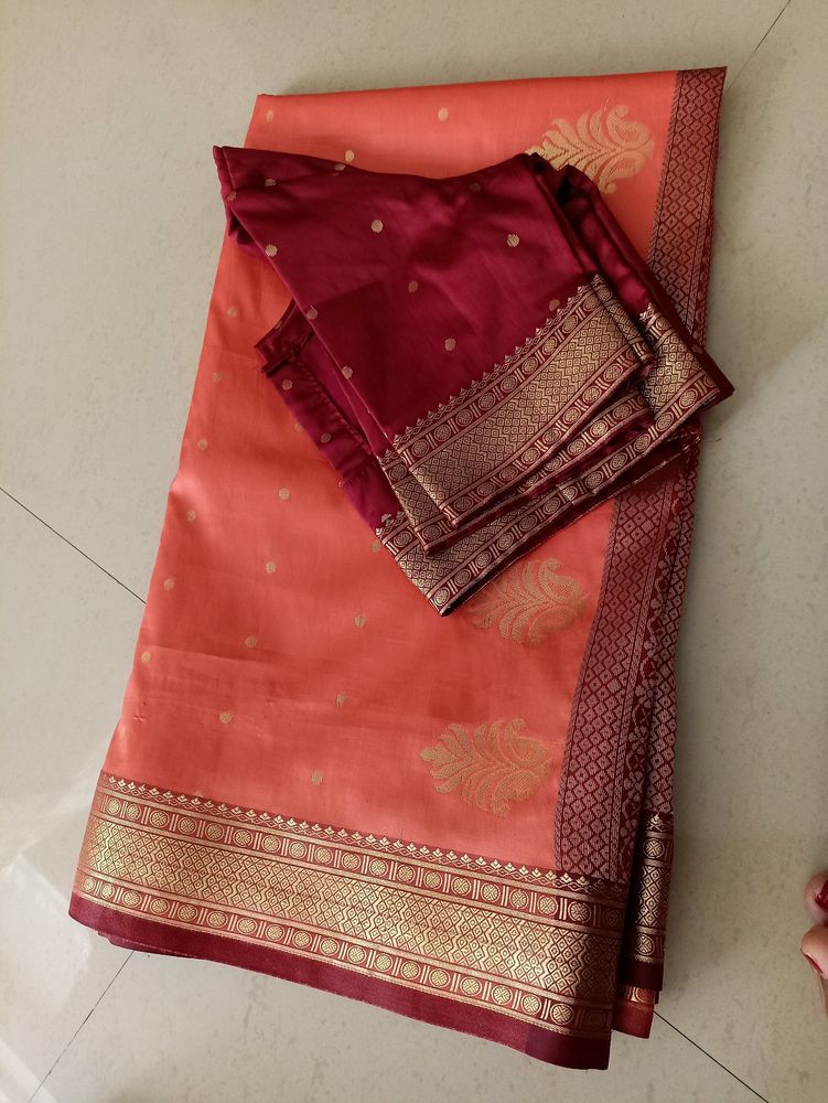 Silk Saree &amp; Foundation Combo