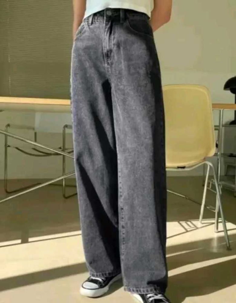 Grey Stright Fir Jeans -2