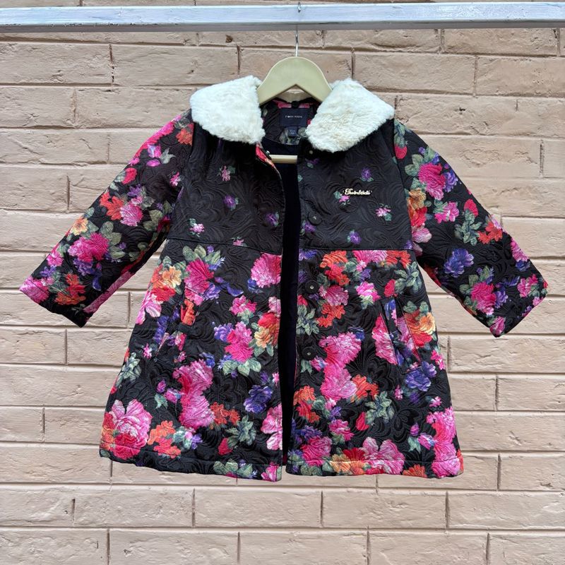 Floral Print Girls Coat