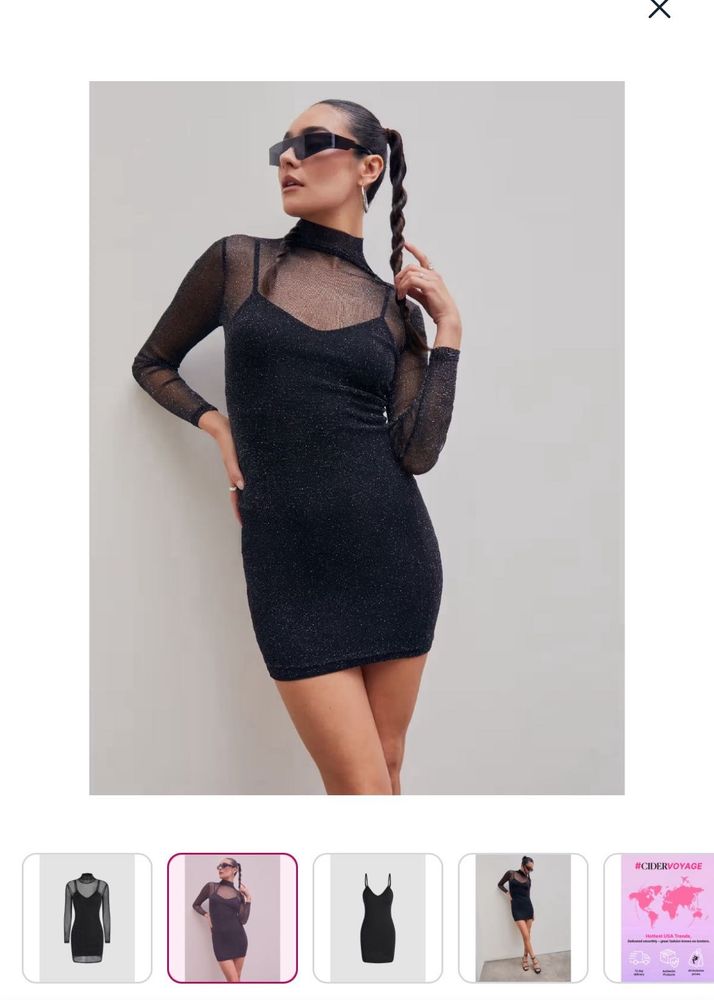 Turtle Neck Dress + Slip Inside