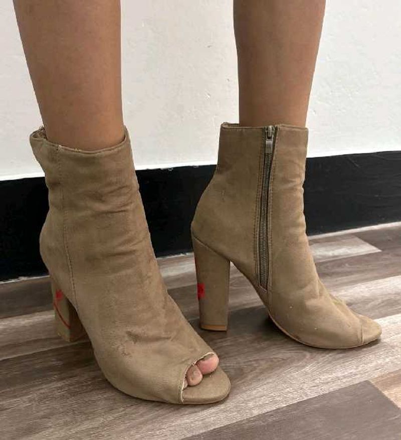 Open Toe Ankle Boots