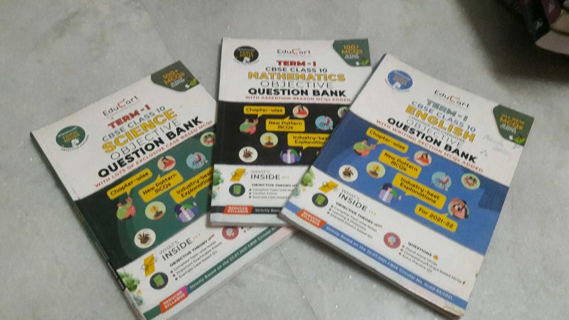 Educart Term I English,Maths And Science Combo Set