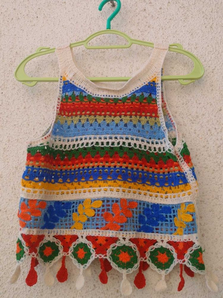 Colorful Crochet Tank Top