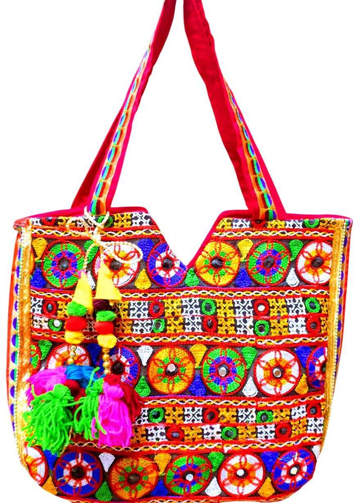 Ethnic Embroidered Tote Bag