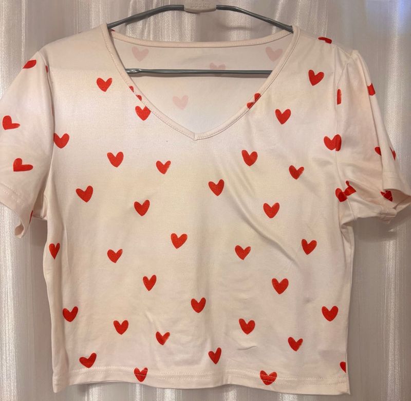 Heart Print Tee