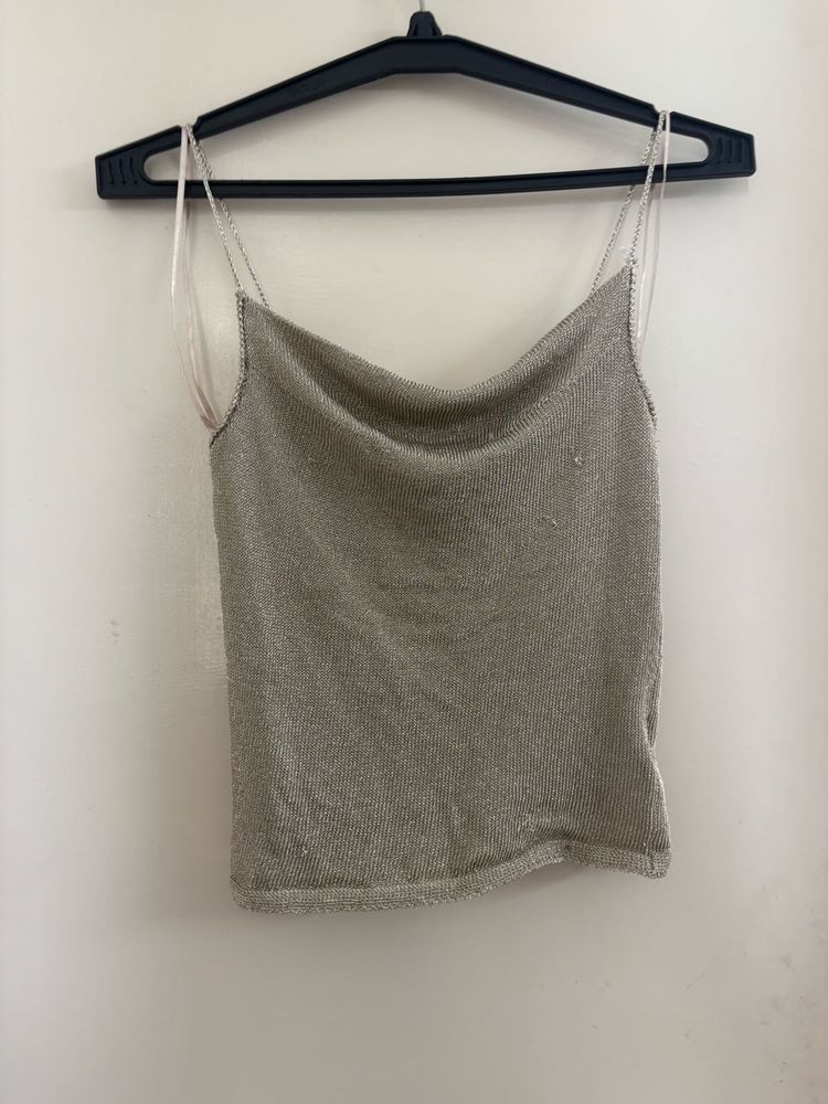 TOPSHOP CUTE METALLIC TOP