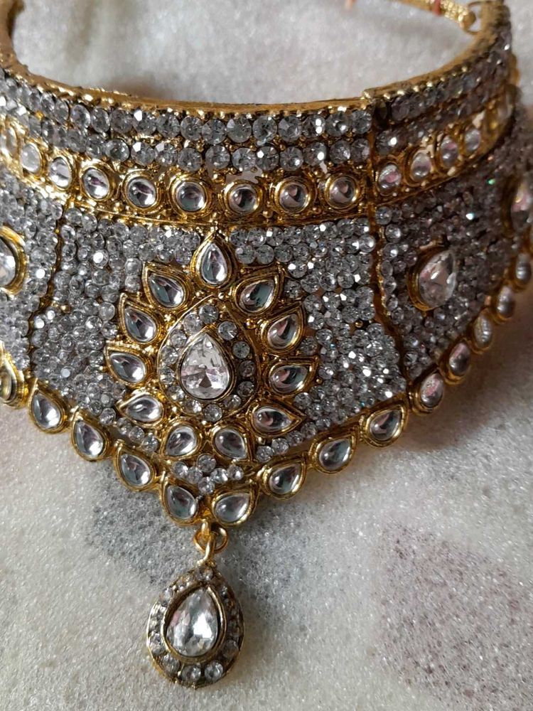 Heavy wedding golden  jwellery set