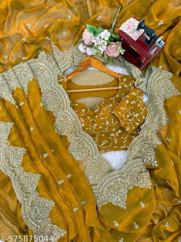 Elegant Mustard Saree