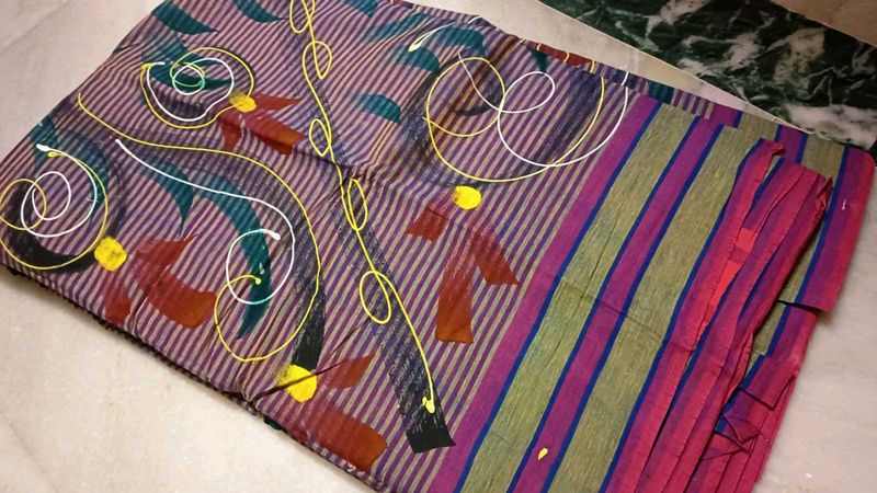 Striped Art Silk Saree