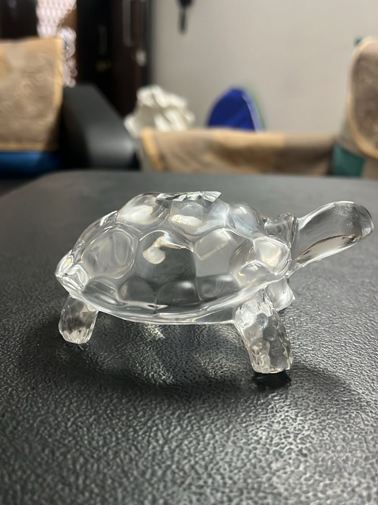 Glass Franchui Tortoise Showpiece