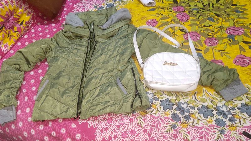 Green Quilted Jacket