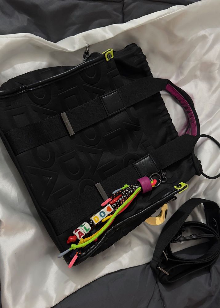 ALDO Black Embossed Tote Bag