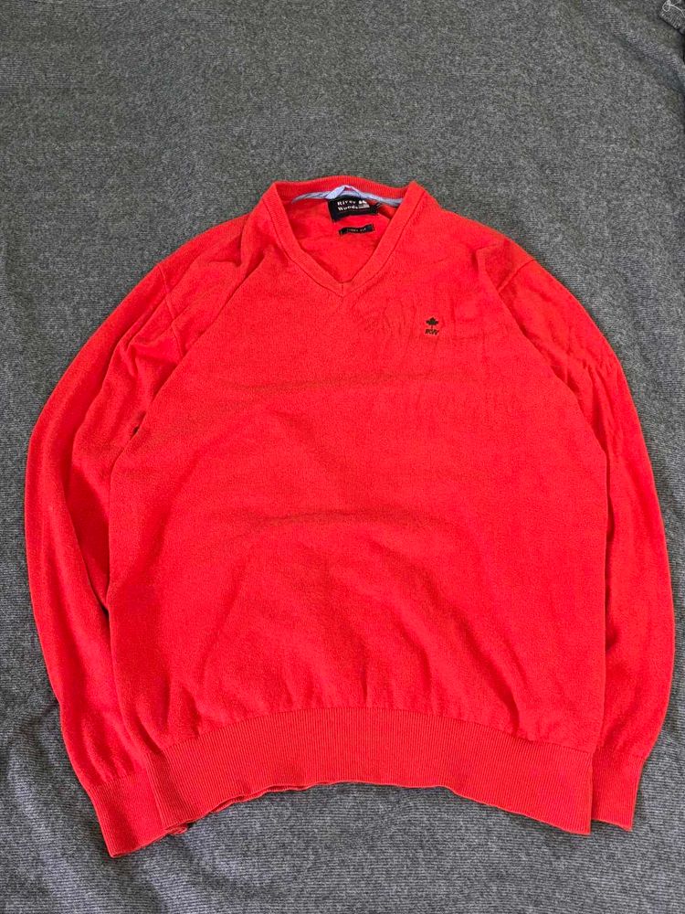 Red V-Neck Sweater