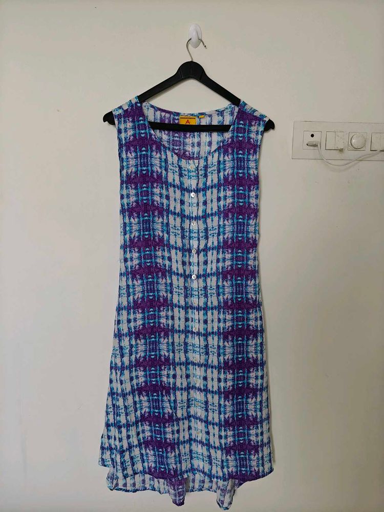 Tie Dye Sleeveless Indowesten Kurti