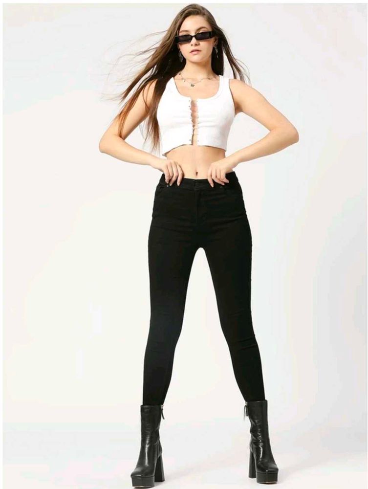Women High Waisted Slim  Skinny Jeans