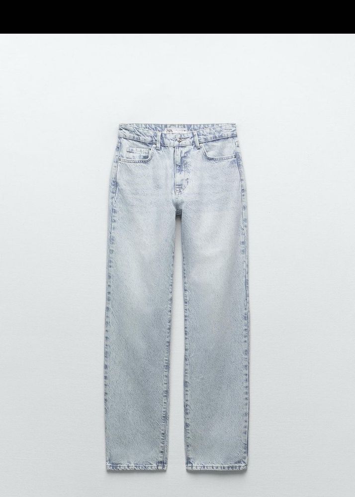 Zara High Rise Slim Jeans – Light Blue, EU36 (UK8)