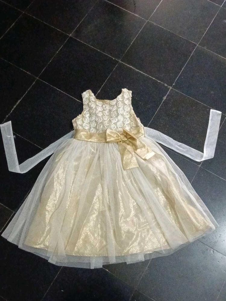 Sparkly Gold Flower Girl Dress