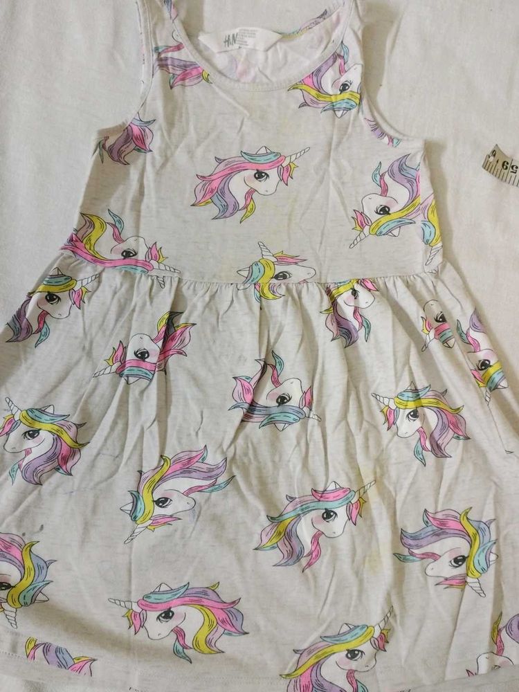 Cute Unicorn Print Dress