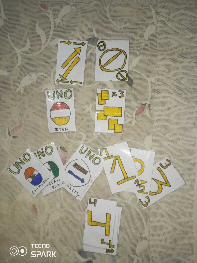 UNO. FLAG CARDS.